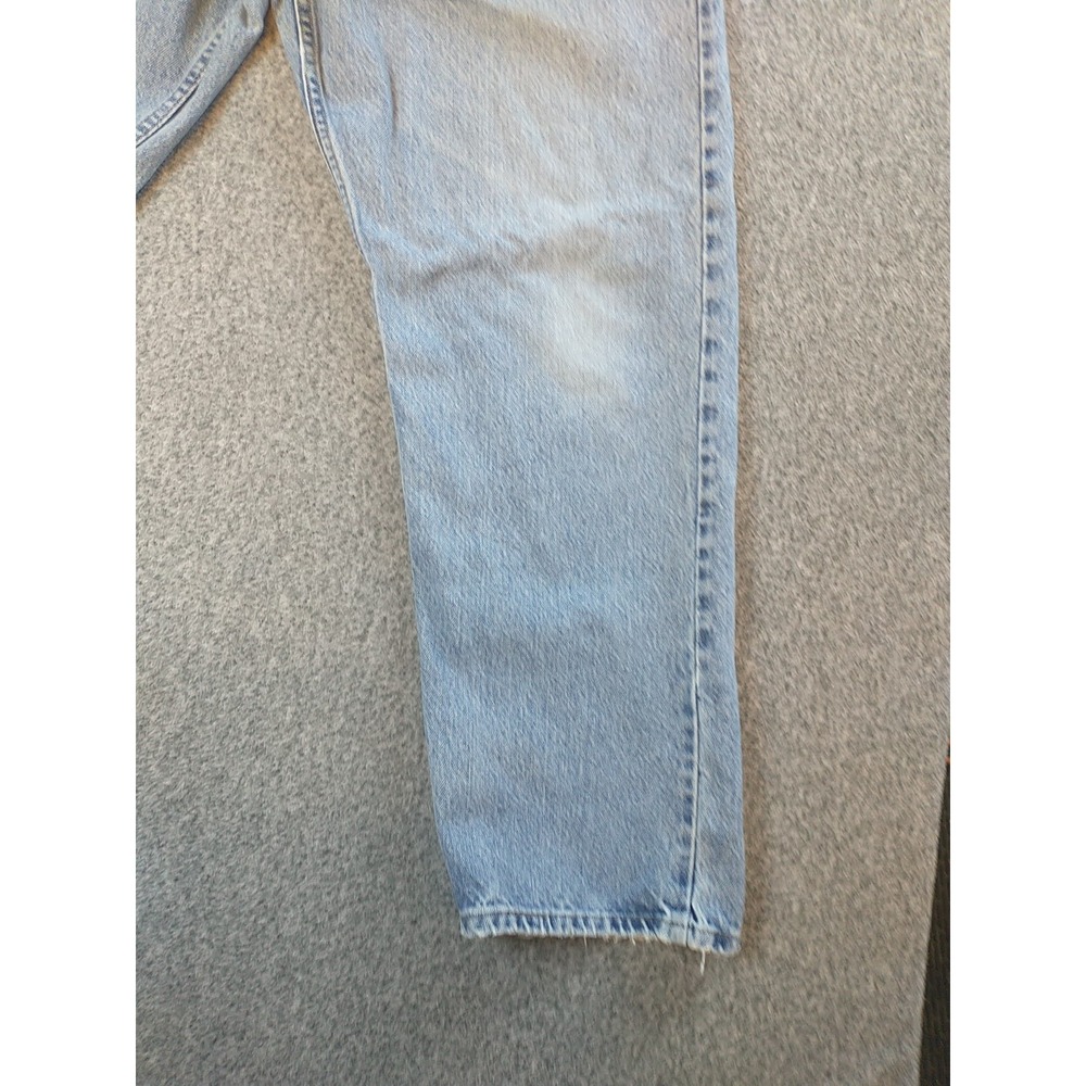 Wrangler 97601VR Mens Light Wash Straight Leg Denim Jeans 36x29 Distressed Blue - Picture 7 of 16
